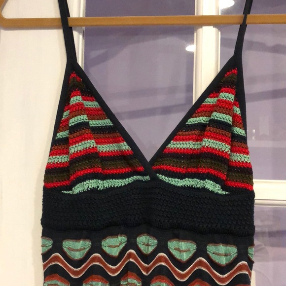 Missoni midi knit dress - red, navy, teal - Picture 2 of 4